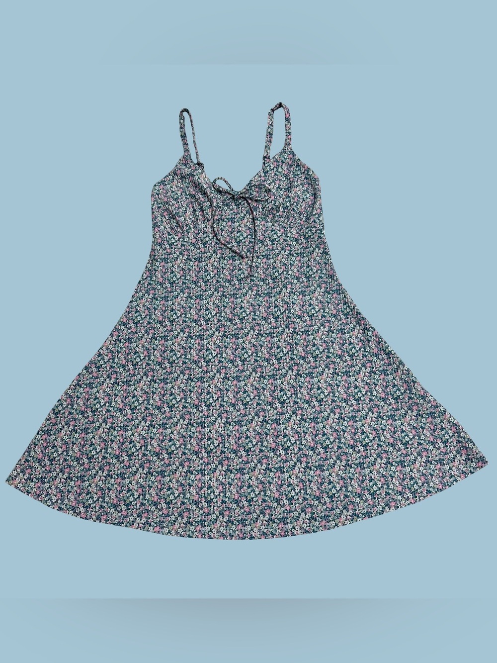 Forever 21 Floral Slip Dress in Blue and Pink